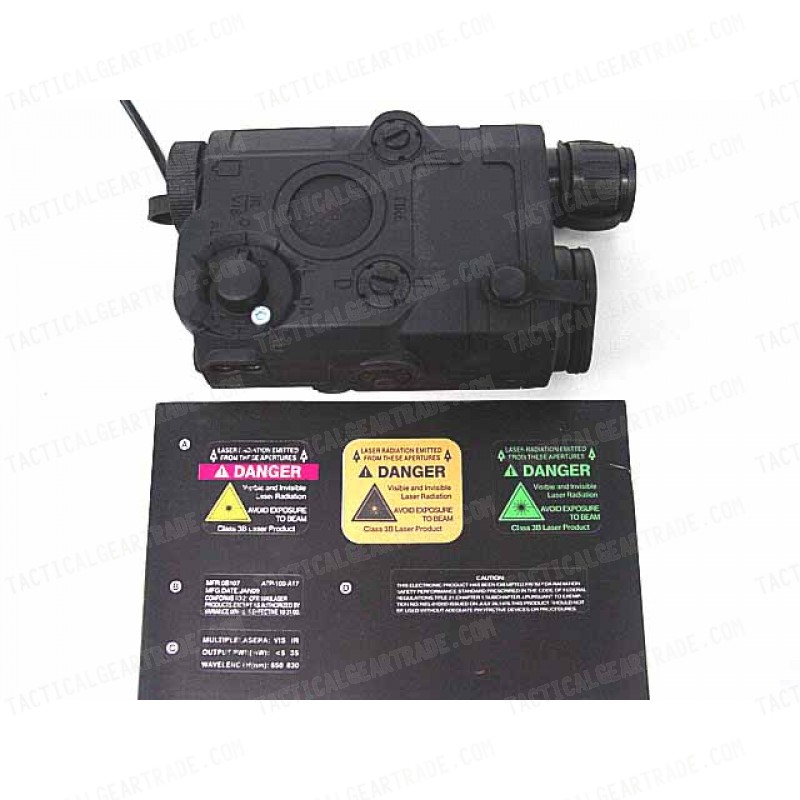 AN/PEQ 15 Style Battery Case Box Black w/ Green Laser