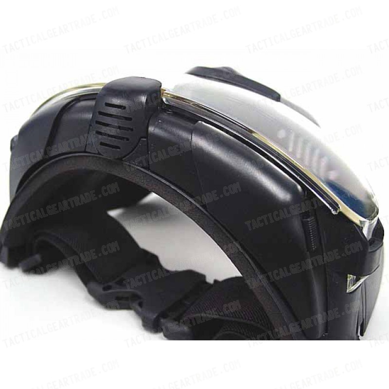 BATTLEAXE Pro-Goggle Full Face Mask with Fan Black