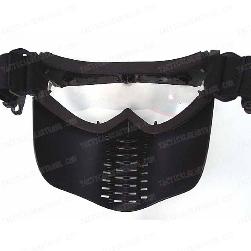 BATTLEAXE Pro-Goggle Full Face Mask with Fan Black