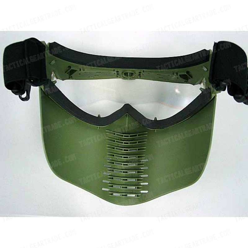 BATTLEAXE Pro-Goggle Full Face Mask with Fan OD