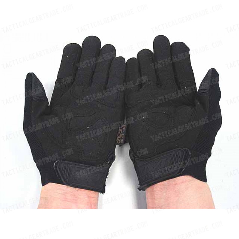 Full Finger Airsoft Tactical M-Pact Style Gloves Black