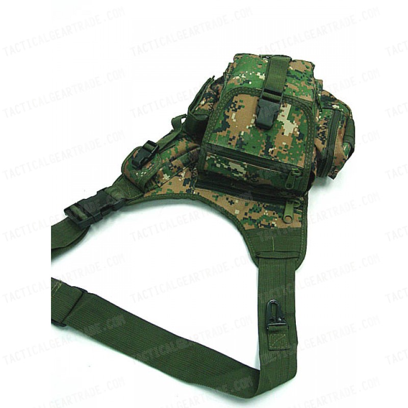 Military Universal Utility Shoulder Bag Digital Camo Woodland