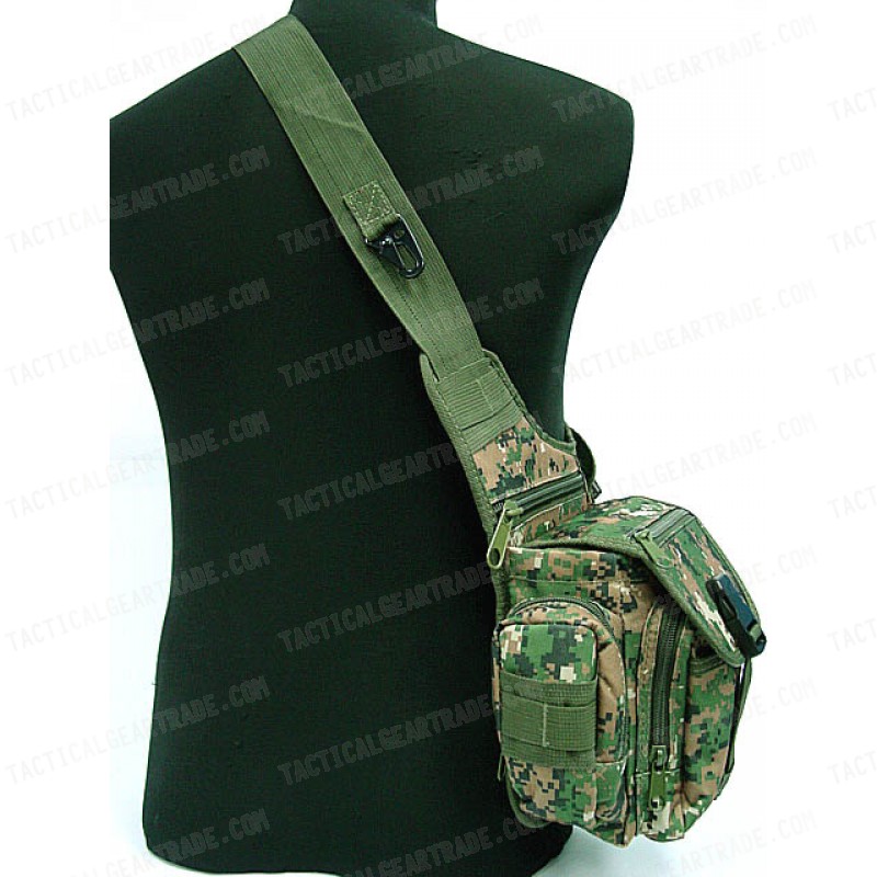 Military Universal Utility Shoulder Bag Digital Camo Woodland