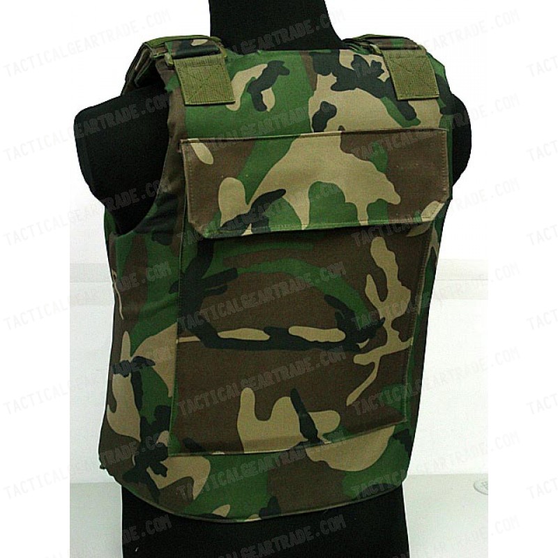 Black Hawk Down Body Armor Plate Carrier Vest Camo Woodland