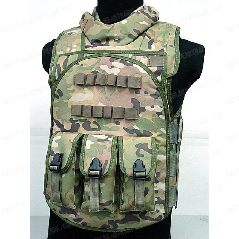 Airsoft Paintball Tactical Combat Assault Vest Multi Camo