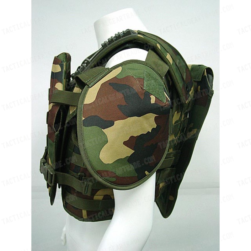 Tactical Molle Plate Carrier Recon Armor Vest Camo Woodland