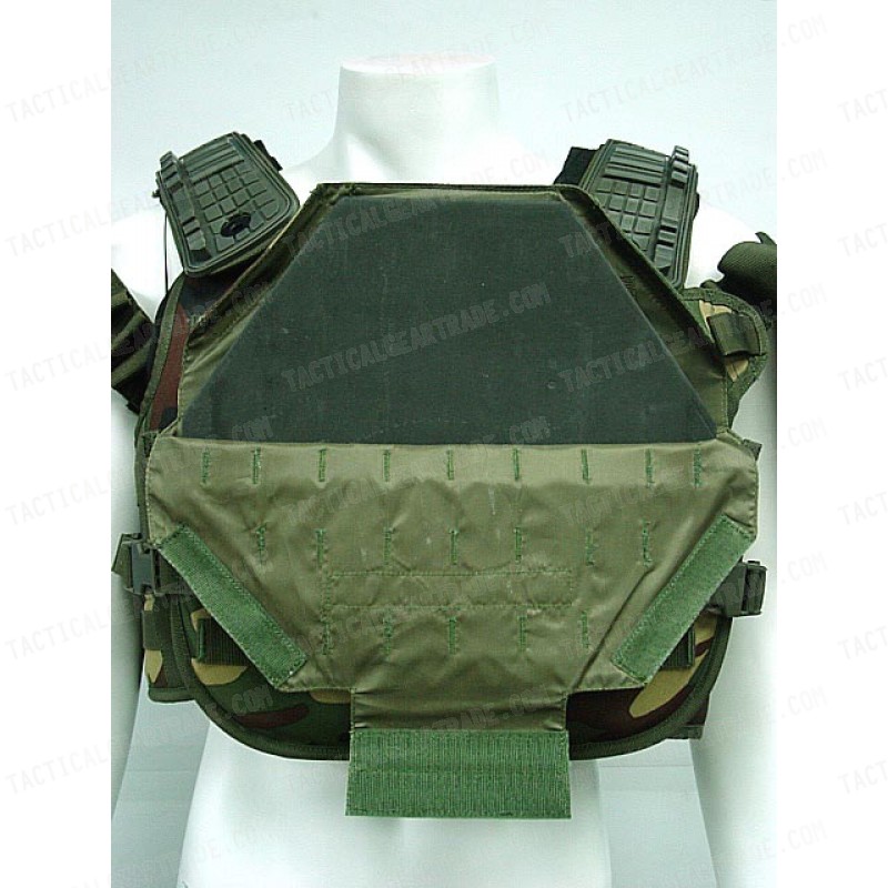 Tactical Molle Plate Carrier Recon Armor Vest Camo Woodland