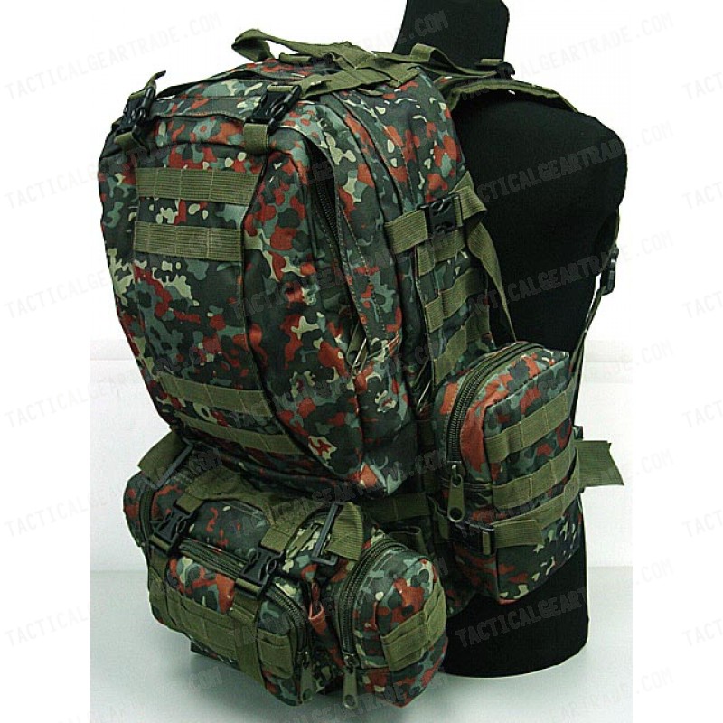 CamelPack Tactical Molle Assault Backpack German Woodland Camo