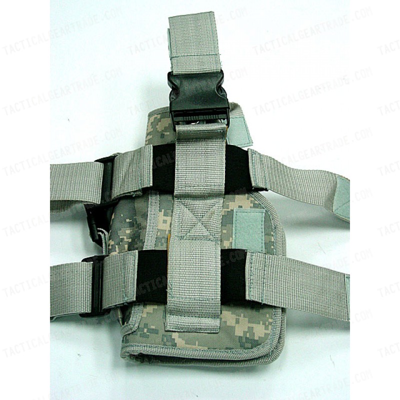 Univeral Drop Leg Large Pistol Frame Holster Digital ACU Camo