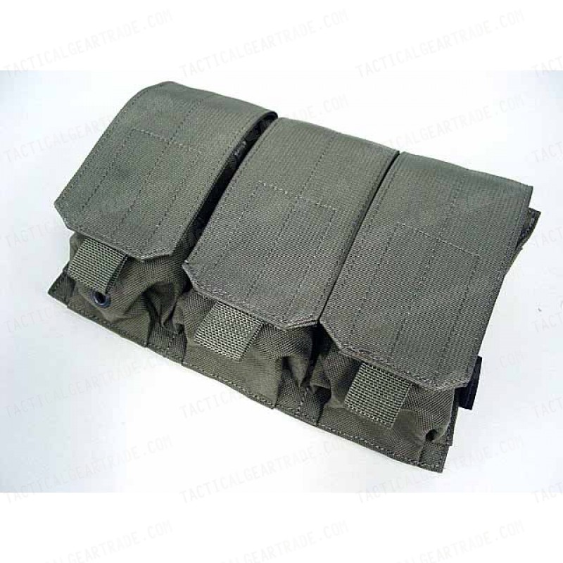 Flyye 1000D Molle Triple M4/M16 Magazine Pouch Ranger Green