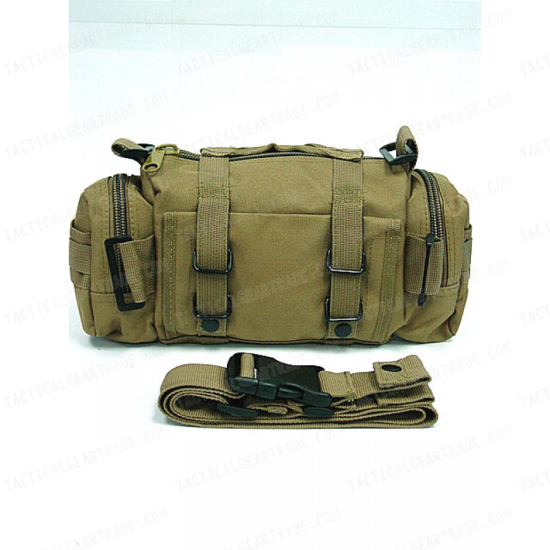 Molle Utility Shoulder Waist Pouch Bag Coyote Brown