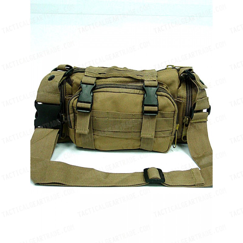 Molle Utility Shoulder Waist Pouch Bag Coyote Brown
