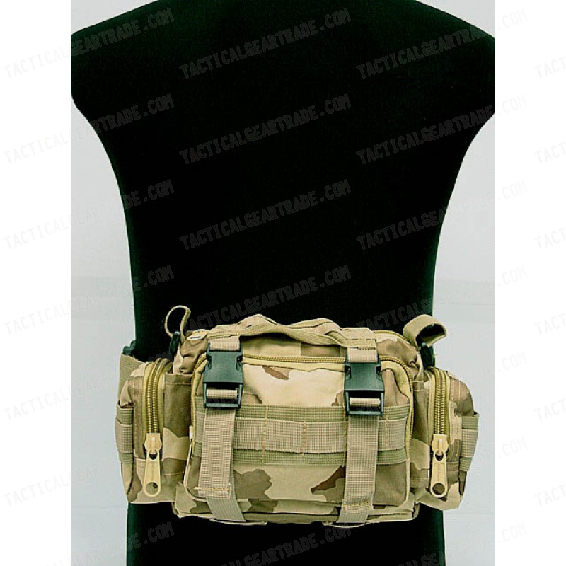 Molle Utility Shoulder Waist Pouch Bag Desert Camo