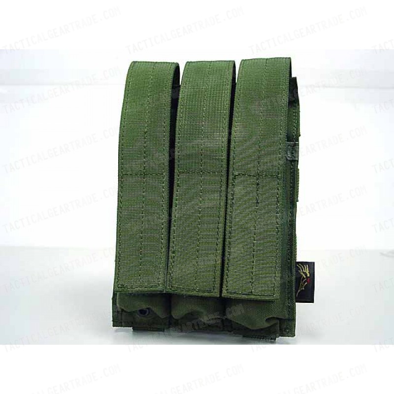 Flyye 1000D Molle Triple MP5 Magazine Pouch OD