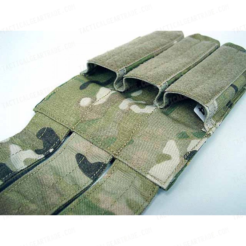 Flyye 500D Molle Triple MP5 Magazine Pouch Multicam