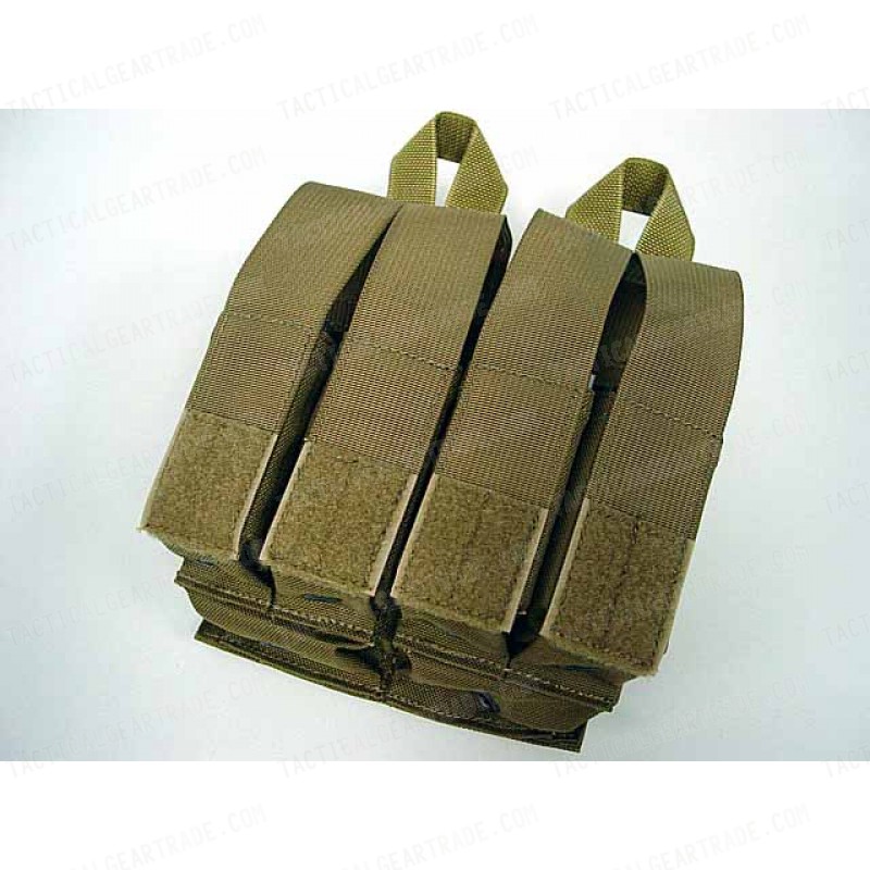 Flyye 1000D Molle Double M4 + Quad Pistol Mag Pouch Coyote Brown