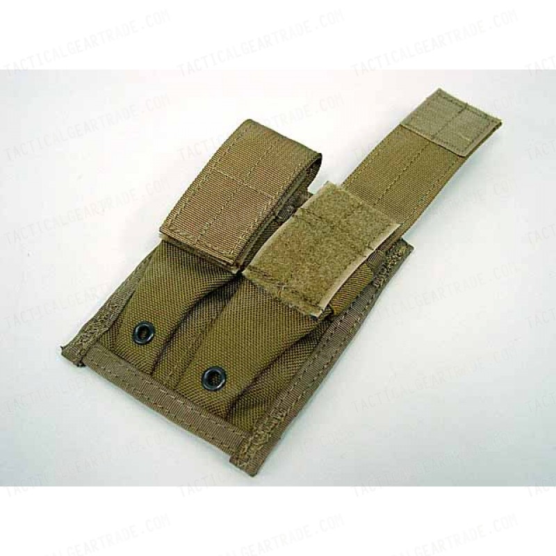 Flyye 1000D Molle Double 9mm Pistol Magazine Pouch Coyote Brown