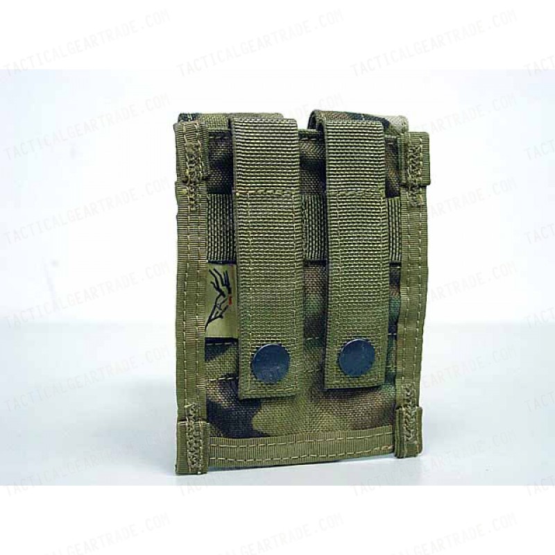 Flyye 500D Molle Double 9mm Pistol Magazine Pouch Multicam