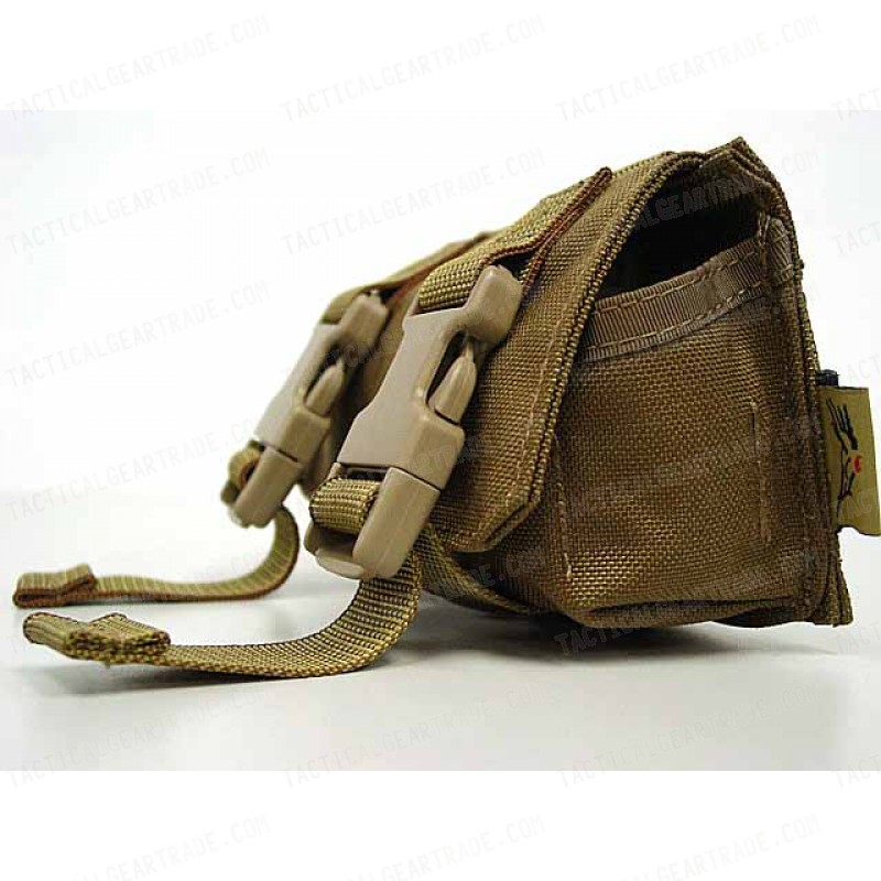Flyye 1000D Molle Double Frag Grenade Pouch Coyote Brown