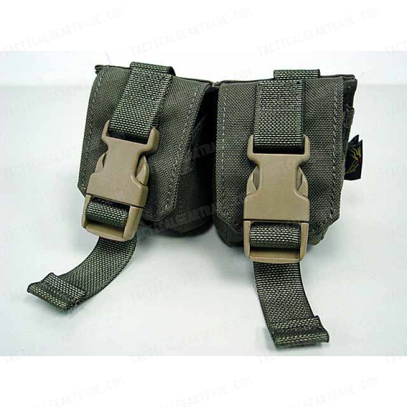 Flyye 1000D Molle Double Frag Grenade Pouch Ranger Green