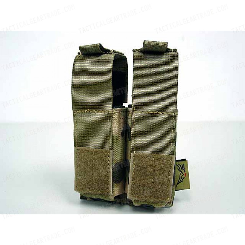 Flyye 500D Molle Double .45 Pistol Magazine Pouch Multicam