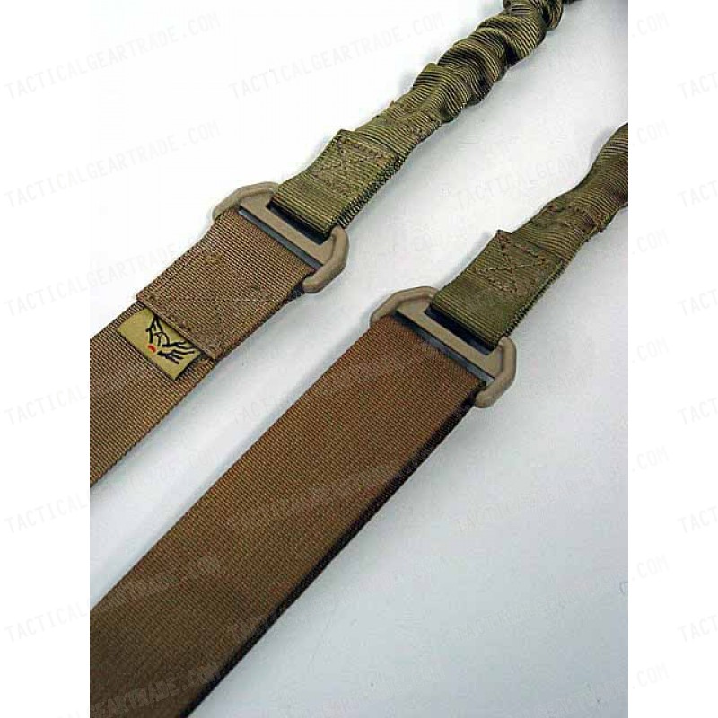 Flyye 1000D Elastic Bungee Hook CQB Rifle Sling Coyote Brown