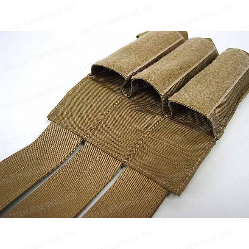 Flyye 1000D Molle Triple MP5 Magazine Pouch Coyote Brown