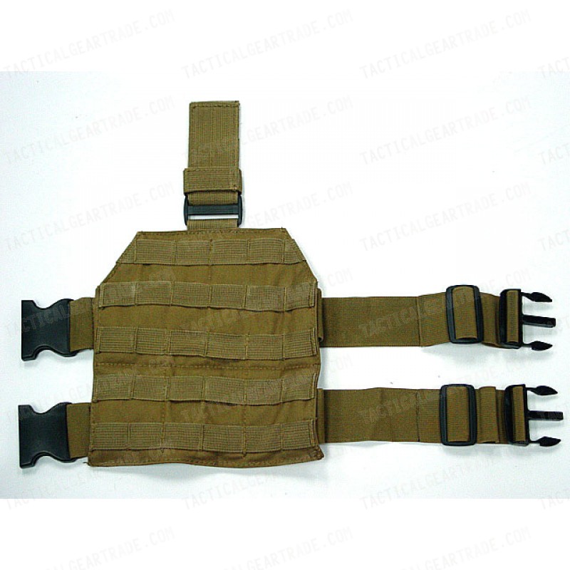 Airsoft Molle Drop Leg Panel Platform Coyote Brown