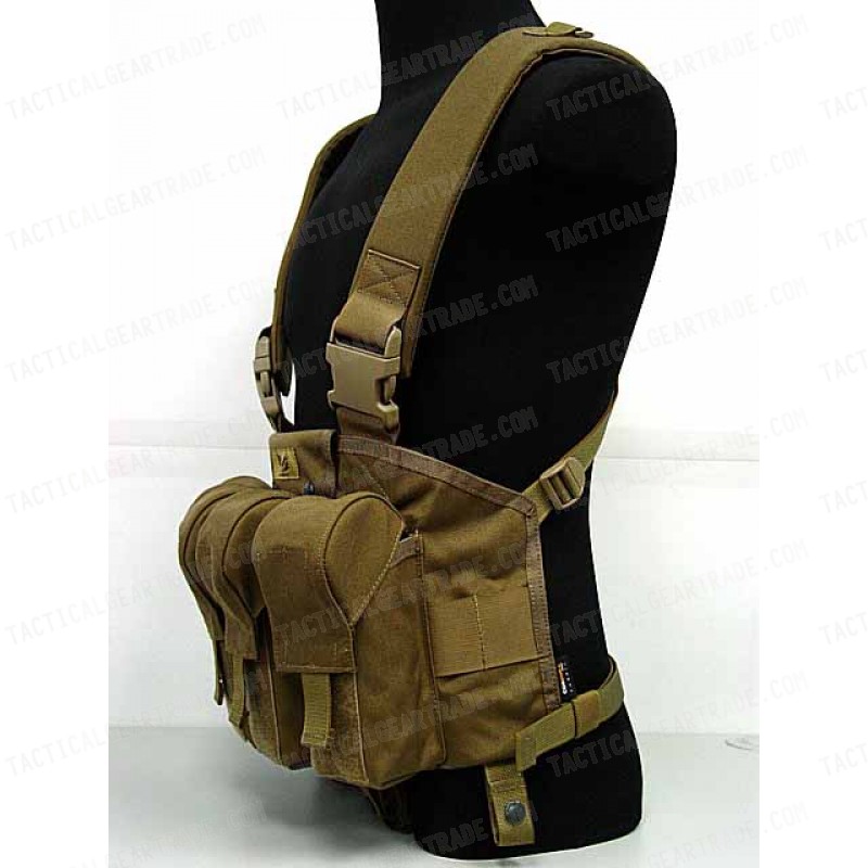 Flyye 1000D Tactical LBT AK Magazine Chest Rig Vest Coyote Brown