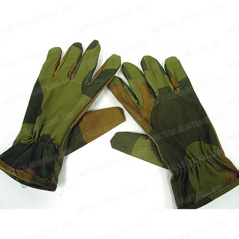 US Army Military Assault Non-slip Gloves Camo Woodland