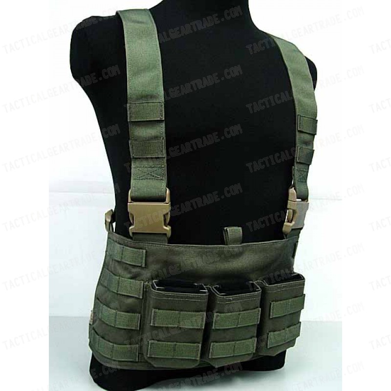 Flyye 1000D Molle LAW ENF Magazine Chest Rig Vest Ranger Green