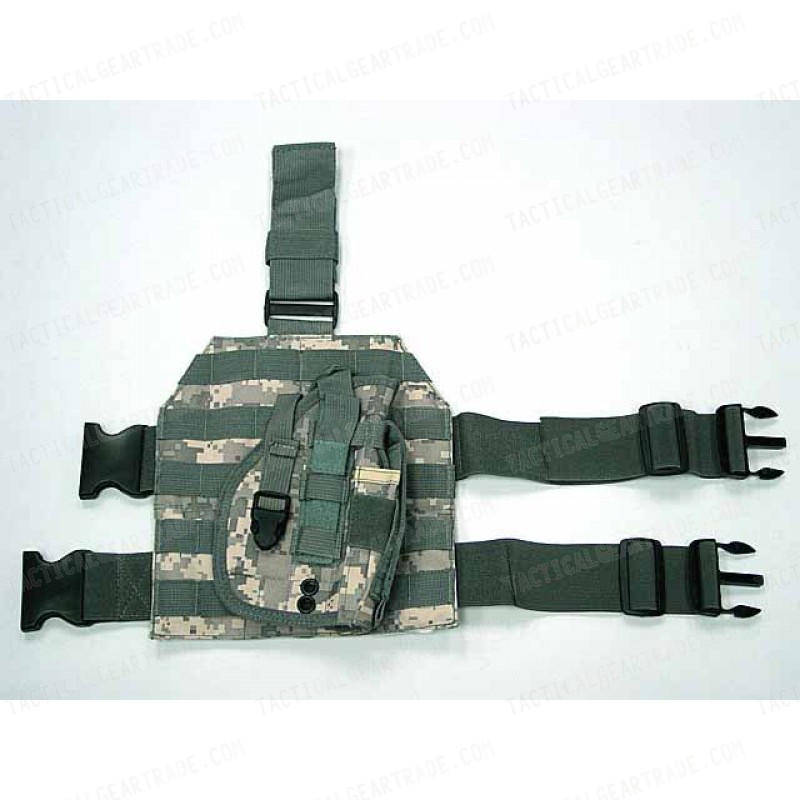 Molle Drop Leg Platform Panel w/Pistol Holster Digital ACU Camo