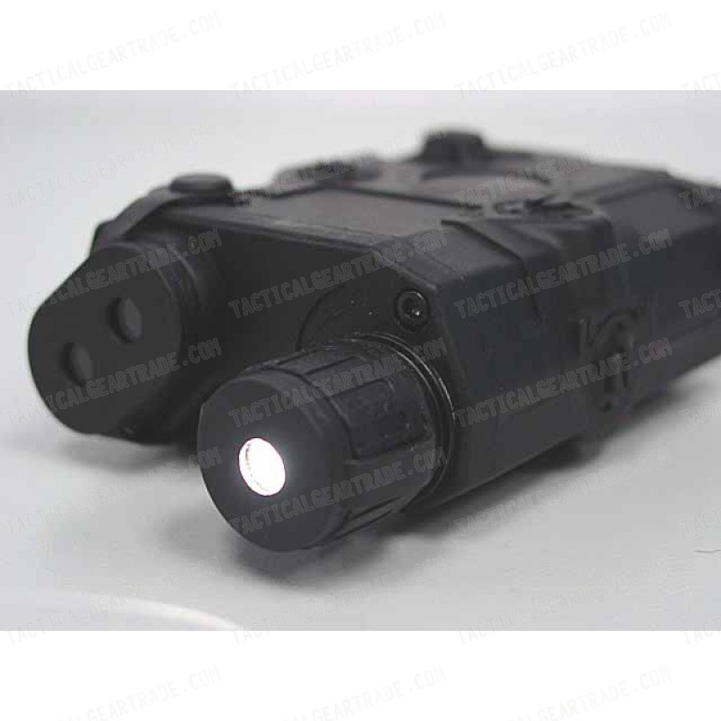 PRO&T AN/PEQ-15 Red Dot Laser & LED Flashlight Black