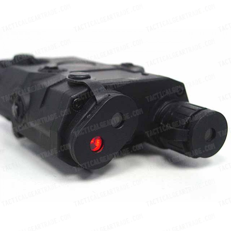 PRO&T AN/PEQ-15 Red Dot Laser & LED Flashlight Black