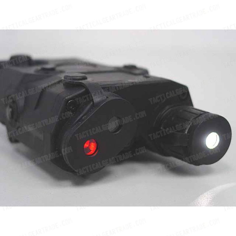 PRO&T AN/PEQ-15 Red Dot Laser & LED Flashlight Black