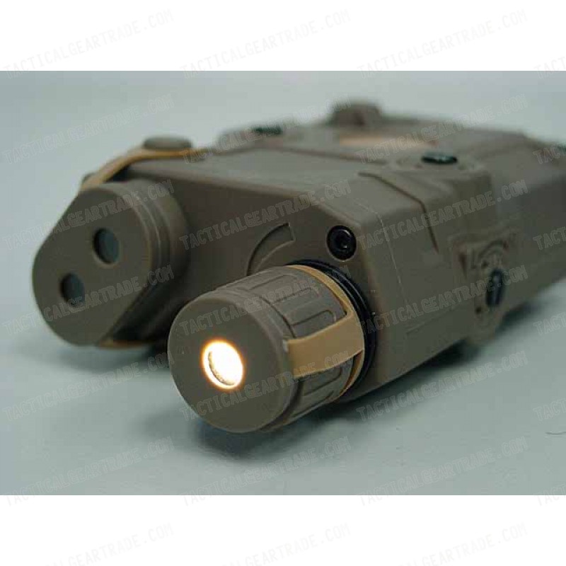 PRO&T AN/PEQ-15 Red Dot Laser & LED Flashlight Tan