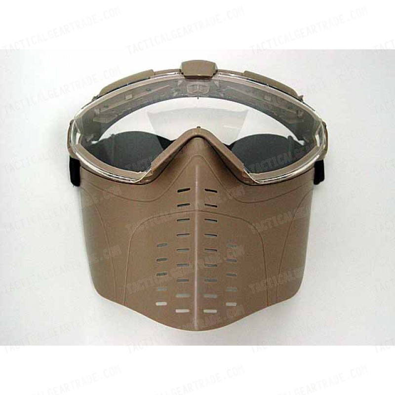 BATTLEAXE Pro-Goggle Full Face Mask with Fan Tan