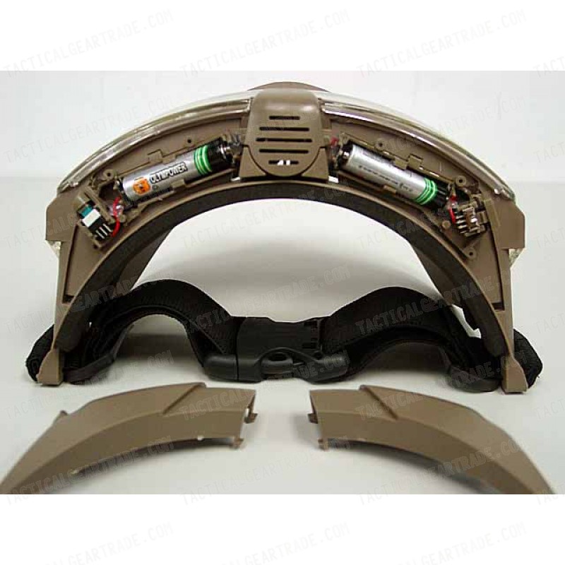 BATTLEAXE Pro-Goggle Full Face Mask with Fan Tan