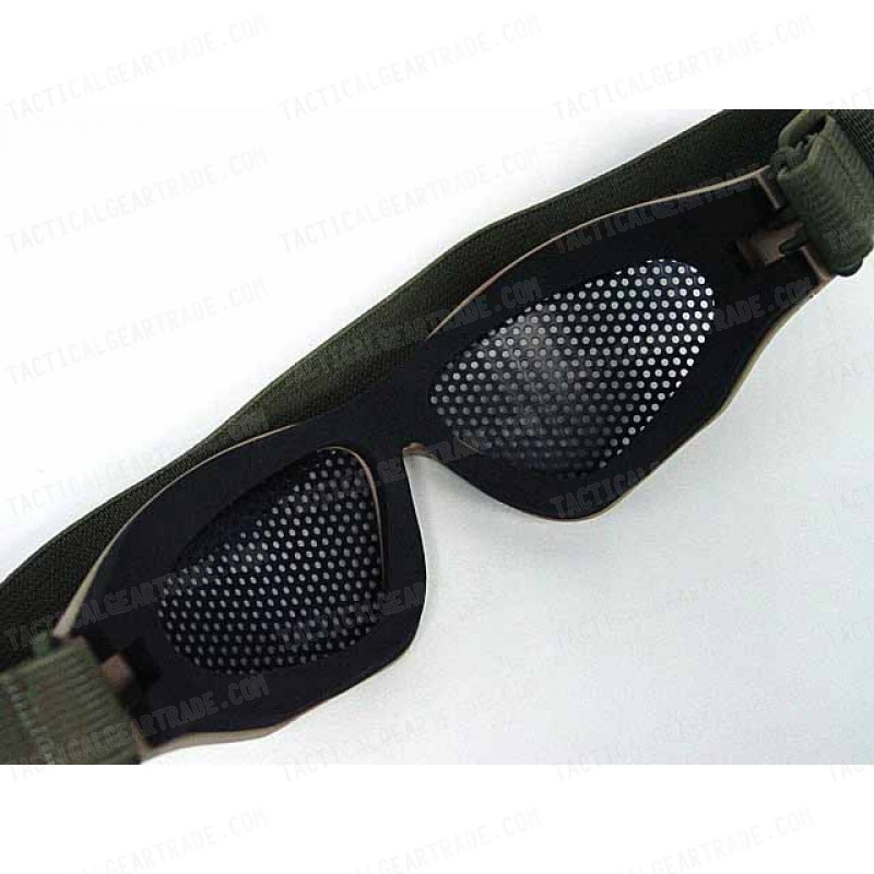 Airsoft Paintball No Fog Metal Mesh Goggle Glasses Tan