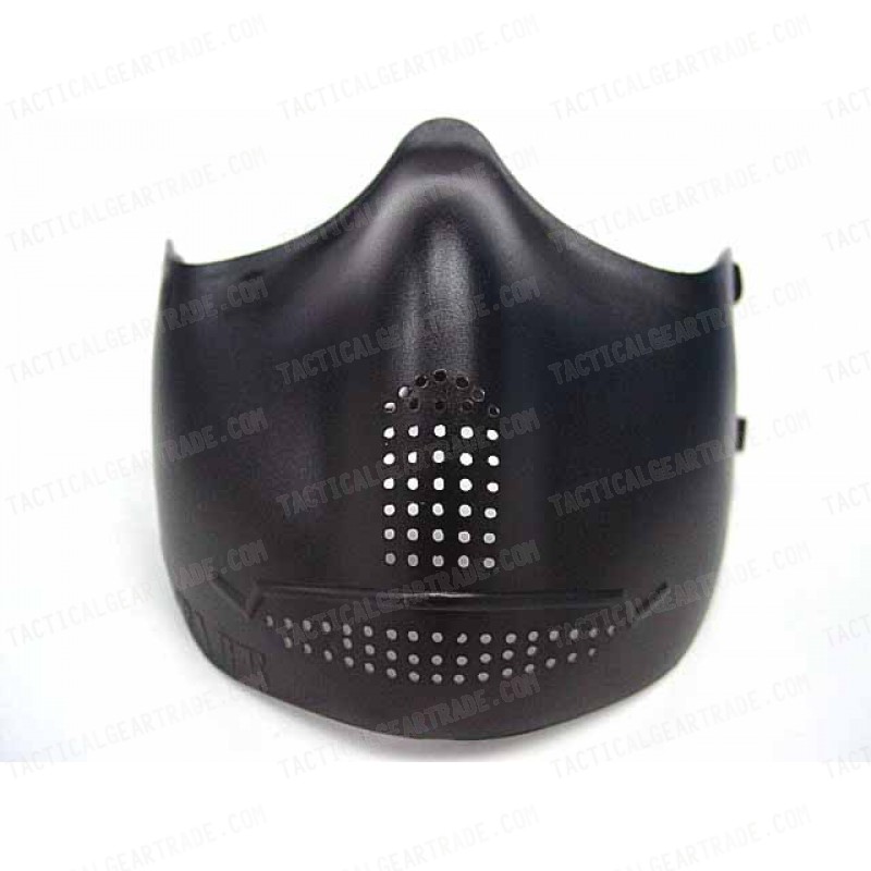 Airsoft X-Eye Half Face Mouth Protector Iron Mask Black