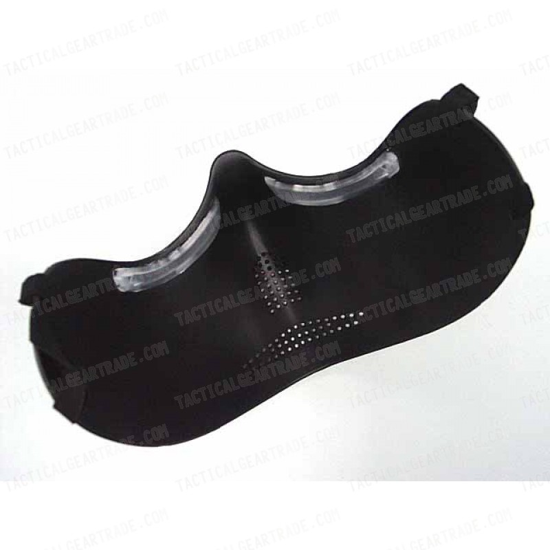 Airsoft X-Eye Half Face Mouth Protector Iron Mask Black