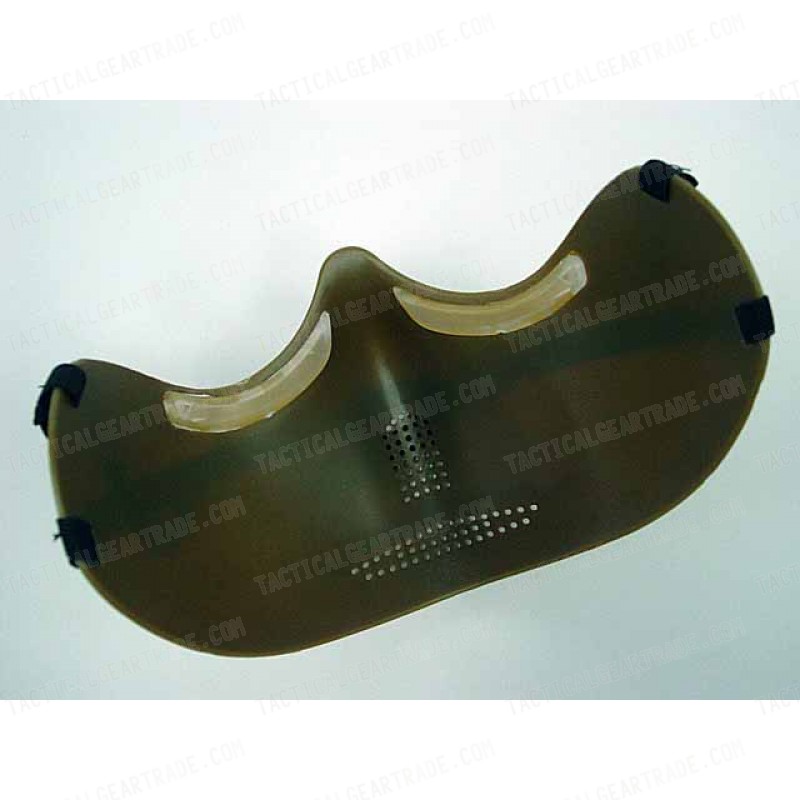 Airsoft X-Eye Half Face Mouth Protector Iron Mask OD