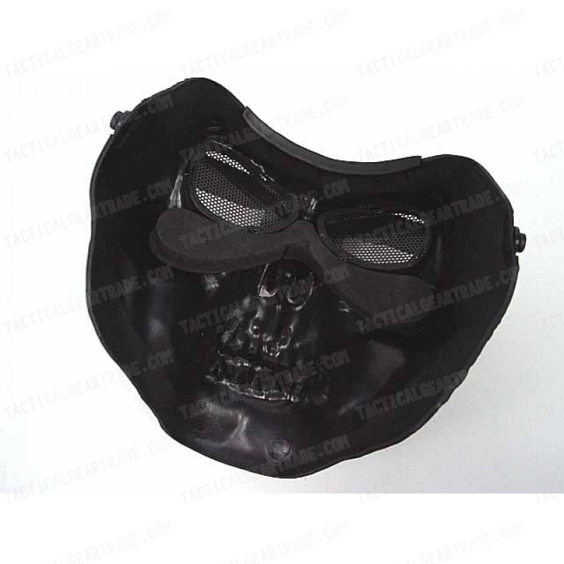 Airsoft Skull Skeleton Full Face Protector Mask Silver Black