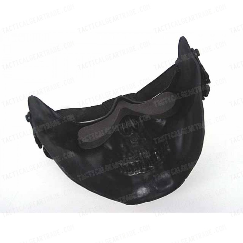 Airsoft Skull Skeleton Half Face Protector Mask Silver Black