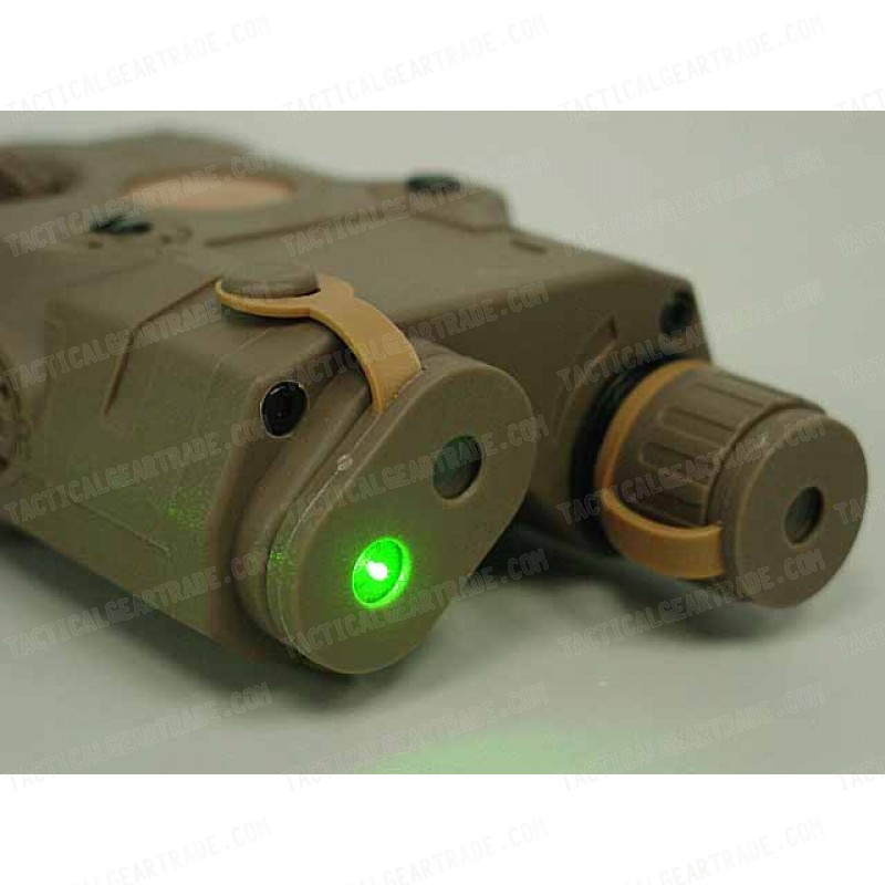 PRO&T AN/PEQ-15 Green Dot Laser & LED Flashlight Tan