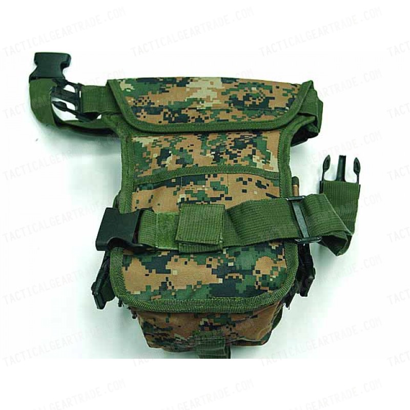 Drop Leg Utility Waist Pouch Carrier Bag Digital Camo Woodland