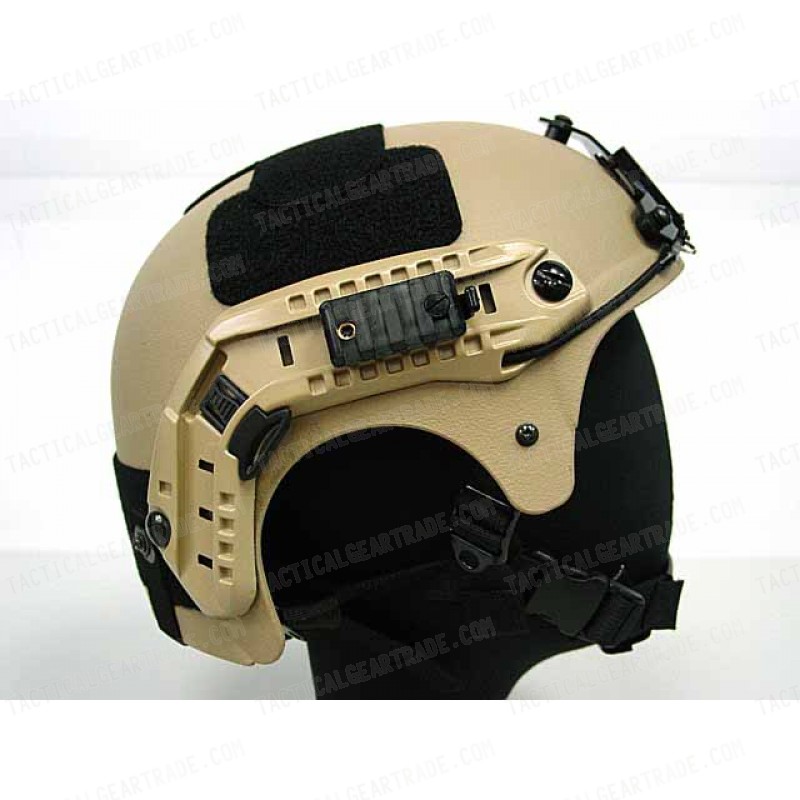 IBH Helmet with NVG Mount & Side Rail Tan