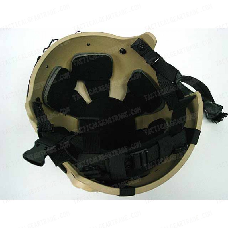 IBH Helmet with NVG Mount & Side Rail Tan