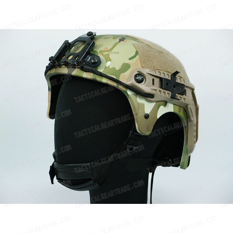 IBH Helmet with NVG Mount & Side Rail Multi Camo