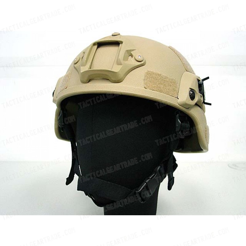 MICH TC-2000 ACH Helmet with NVG Mount & Side Rail Tan